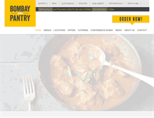 Tablet Screenshot of bombaypantry.com